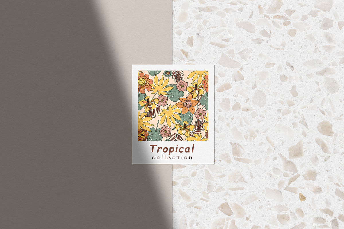 Tropical Flower Pattern Retro Summer, a Pattern Graphic by Trendingdigital (Photo 17 of 21)