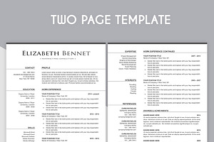 Resume Template Elizabeth Bennet