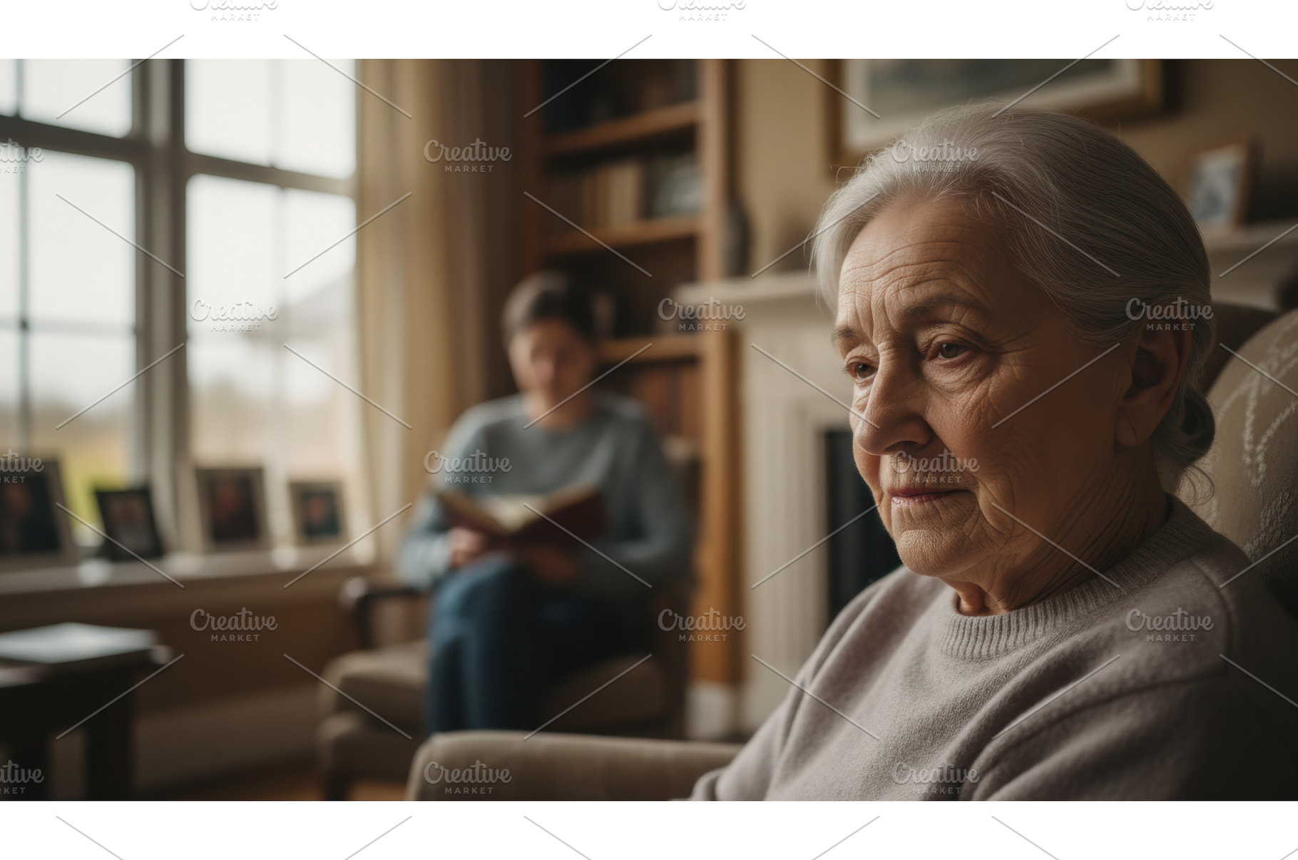 Elderly woman sits in a chair, an Architecture Photo by Igor Tichonow