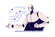 AI chatbot, machine learning concept, a Technology Illustration by Good Studio (Thumbnail 5 of 6)