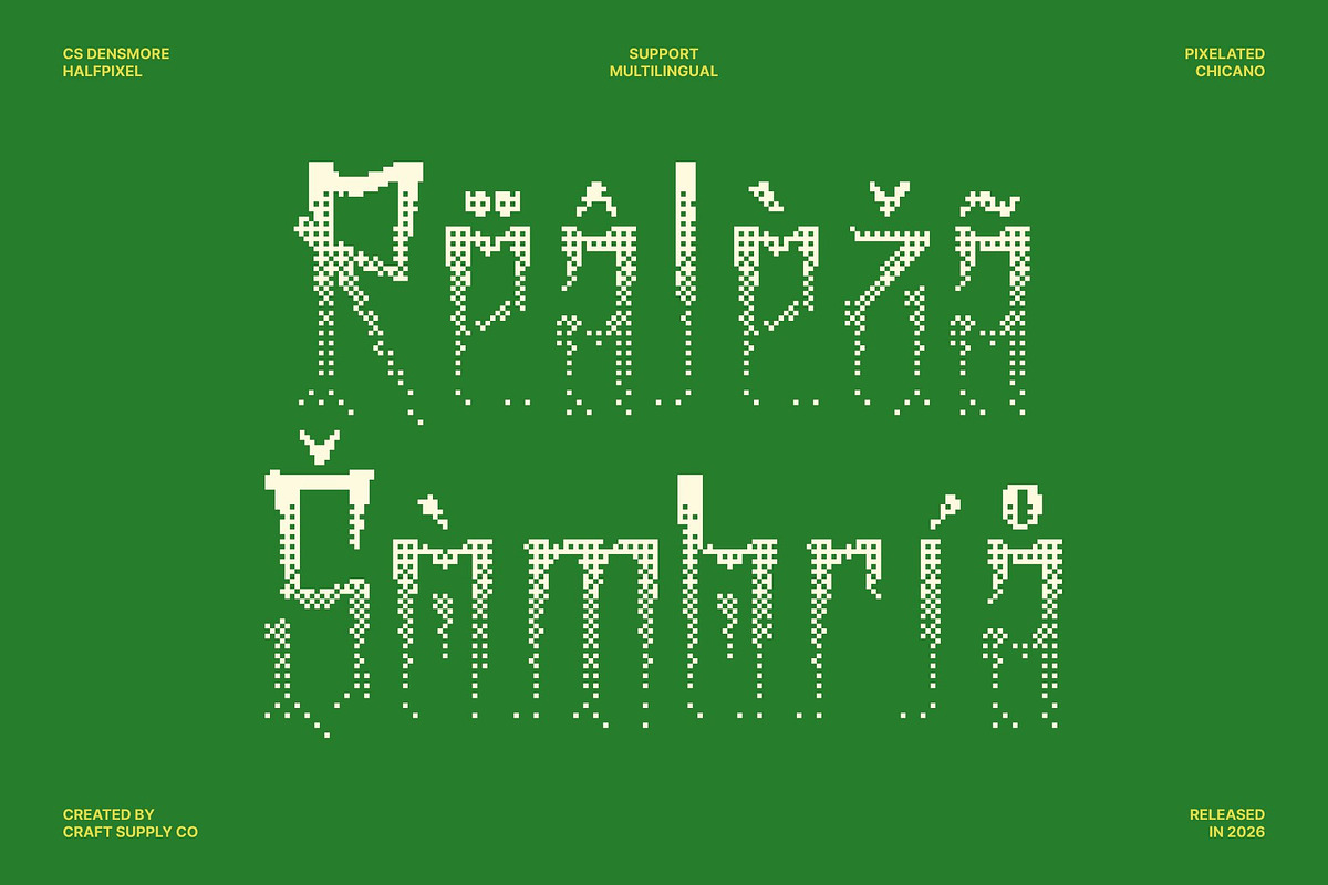 CS Densmore Halfpixel, a Sans Serif Font by Craft Supply Co. (Photo 7 of 8)