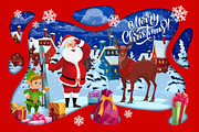 Merry Christmas paper cut banner, an Illustration by Vector Tradition (Thumbnail 1 of 3)