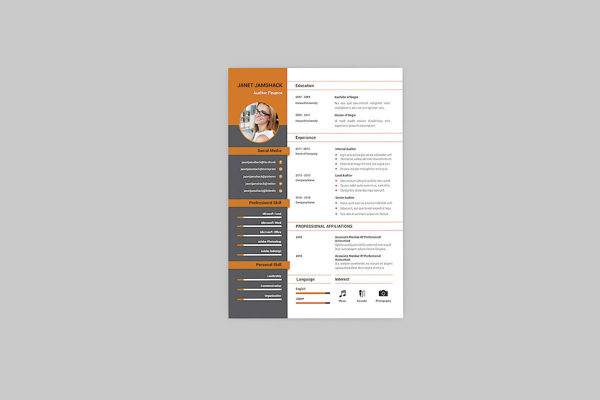 Object Resume Designer, a Resume Template by AQR Studio