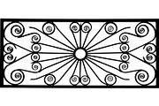 Luxury Iron Scroll Gate Railing, an Object Graphic by Designer_Momina (Thumbnail 11 of 17)