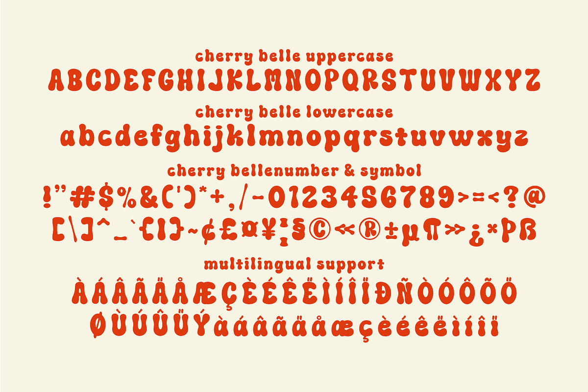 Cherry Belle - Retro Groovy Font, a Handwritten Font by Keithzo (Photo 5 of 5)