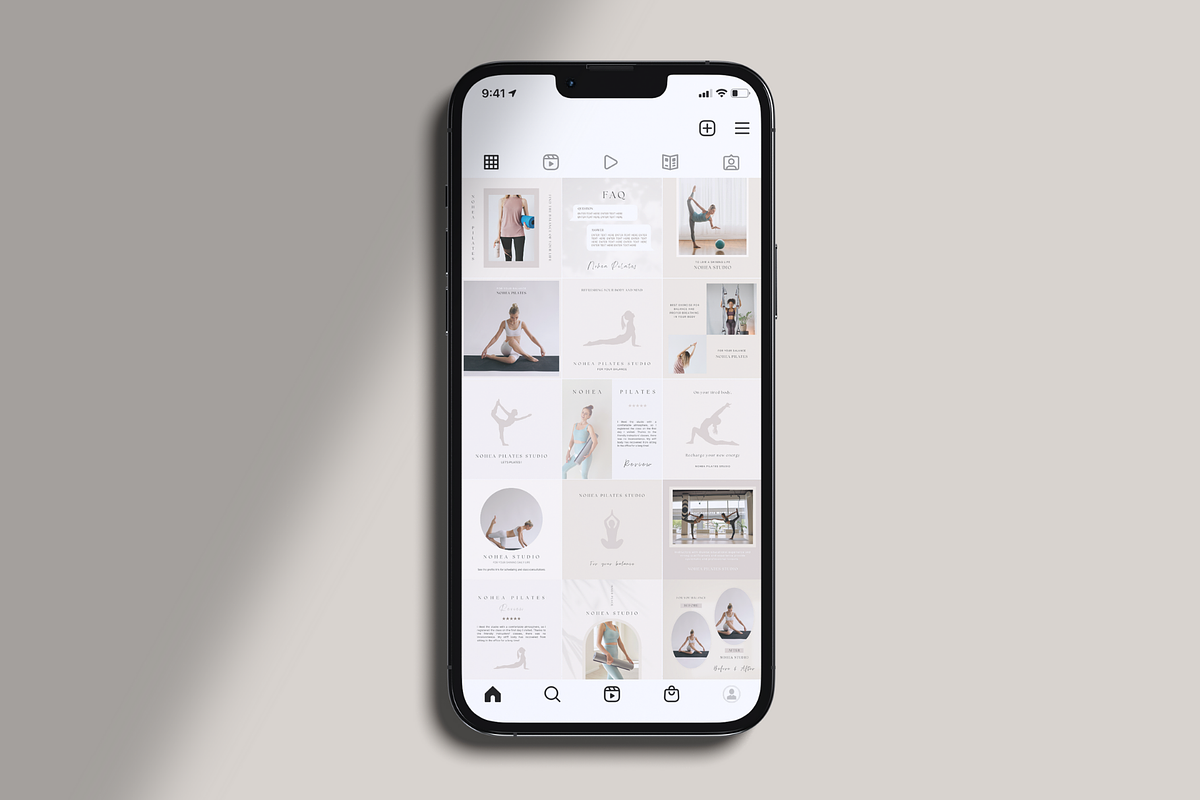 Yoga Studio Instagram Template Canva, a Social Media Template by NoheaDesignShop (Photo 11 of 12)