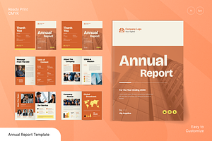 Orange Annual Report, a Print Template by Annora Studio