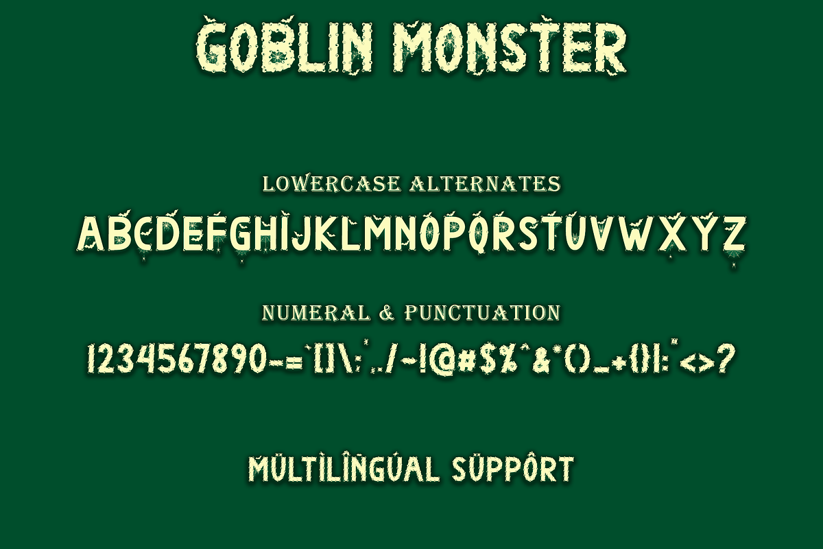 Goblin Monster, a Font by Yoga Letter (Photo 8 of 8)