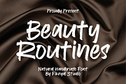 Beauty Routines – Natural Handbrush, a Handwritten Font by Fikryal Studio (Thumbnail 1 of 14)