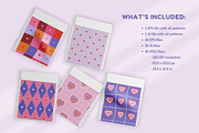 Geometric & Hearts Patterns, a Pattern Graphic by Enia Grace (Thumbnail 2 of 16)