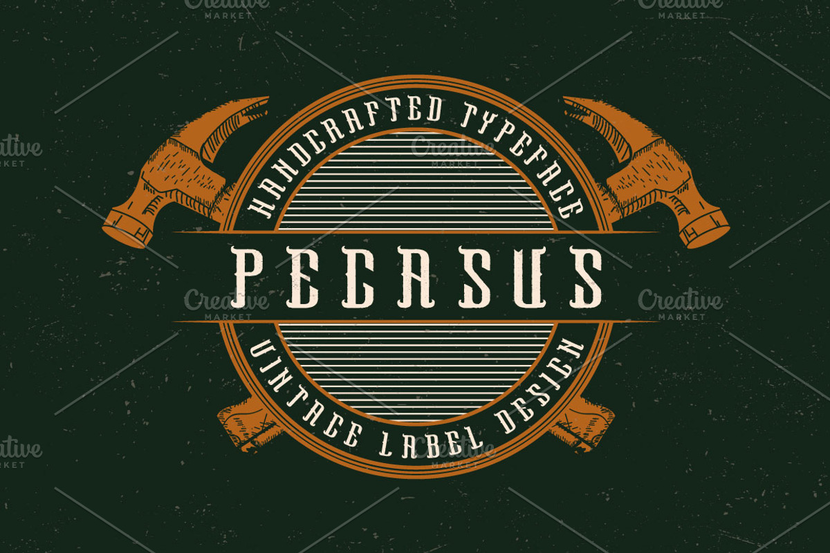 Pegasus label font