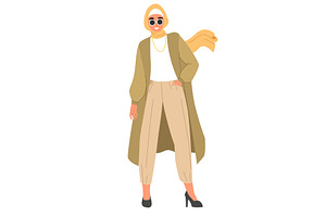 A woman exudes confidence while, an Object Illustration by SiberianArt