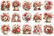 Whimsical Spring Flowers Clipart, an Illustration by Craft Nest (Thumbnail 6 of 11)