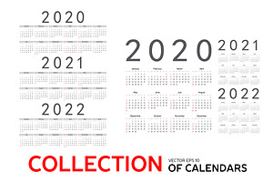 Collection Of Calendars 2020-2022