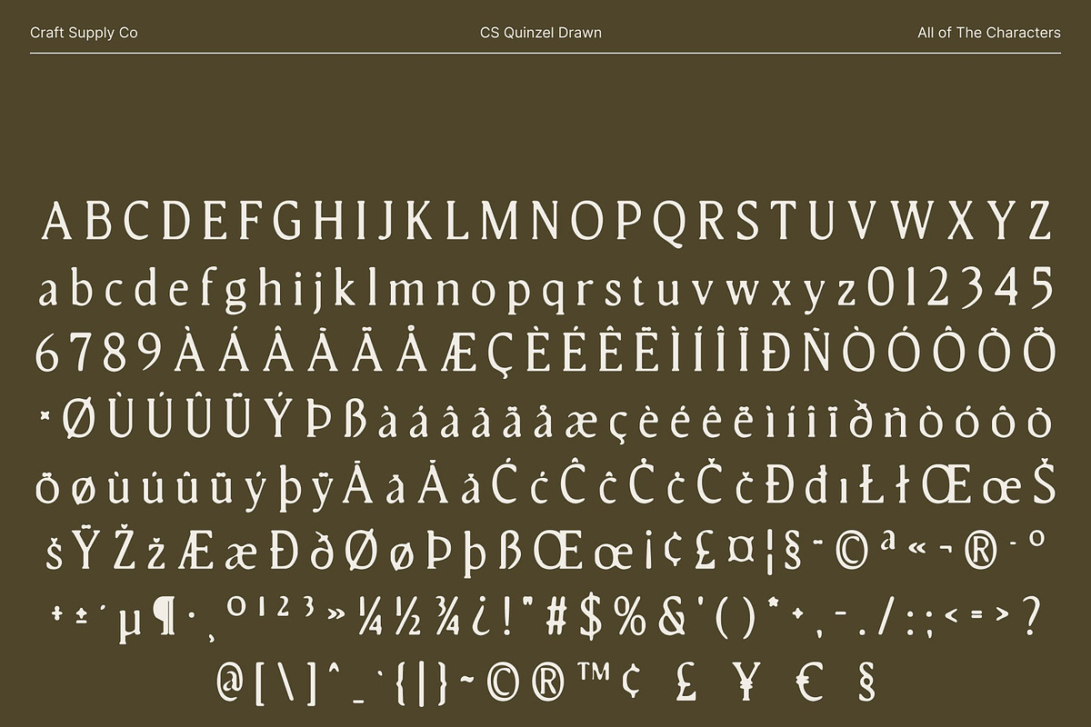 CS Quinzel Drawn, a Serif Font by Craft Supply Co. (Photo 8 of 8)