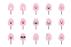 Cotton Candy Emojis