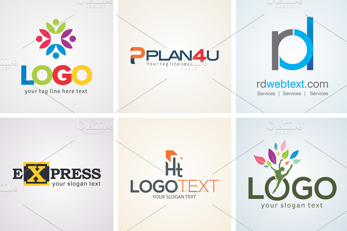 Abstract Branding Logo Mark Set 20