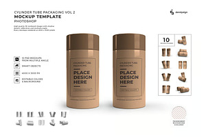 Tube Packaging Mockup Template Set, a Packaging Mockup by DesignRushMarket