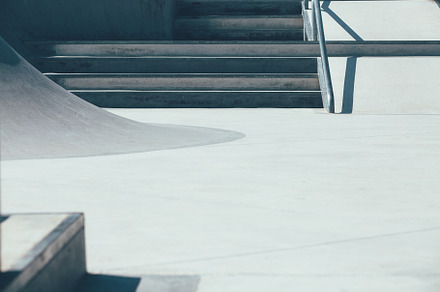 Skate park part in close up