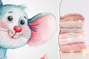 Watercolor Christmas Mice Clip art, an Animal Illustration by ArtPavo (Thumbnail 4 of 9)