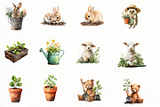 Sweet Garden Watercolor Clipart, an Illustration by Designworld (Thumbnail 3 of 7)