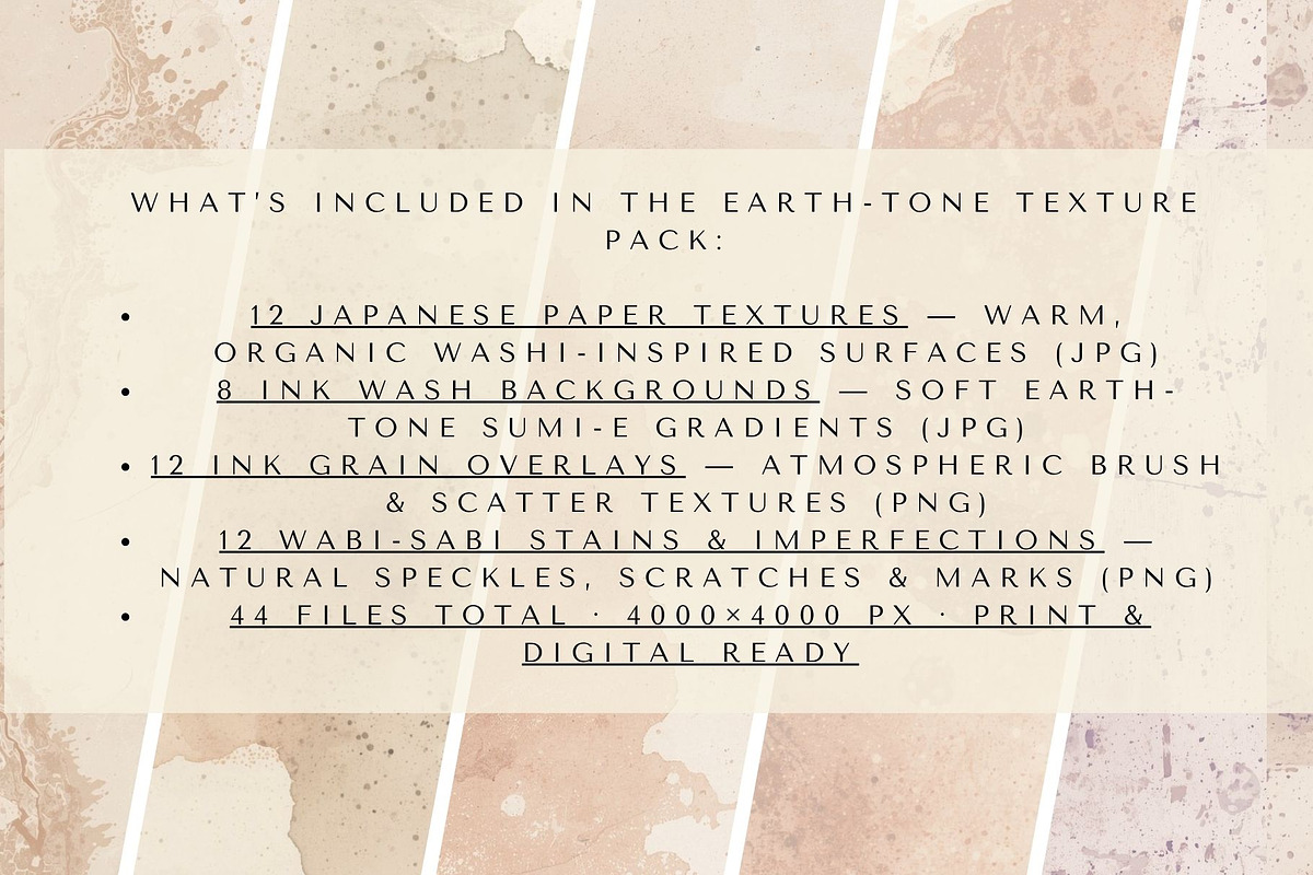 Earth-Tone Japanese Texture Pack, an Illustration by Vandy Fullum (Photo 2 of 10)