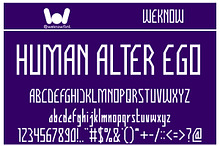 human alter ego font