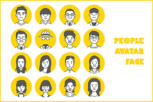 People Avatar Face icons