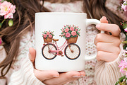 Embroidery Bicycle Clipart Bundle, an Illustration by RobertsArt (Thumbnail 3 of 7)