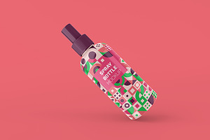 Spray Bottle Mockup, a Packaging Mockup by Qaleb Studio