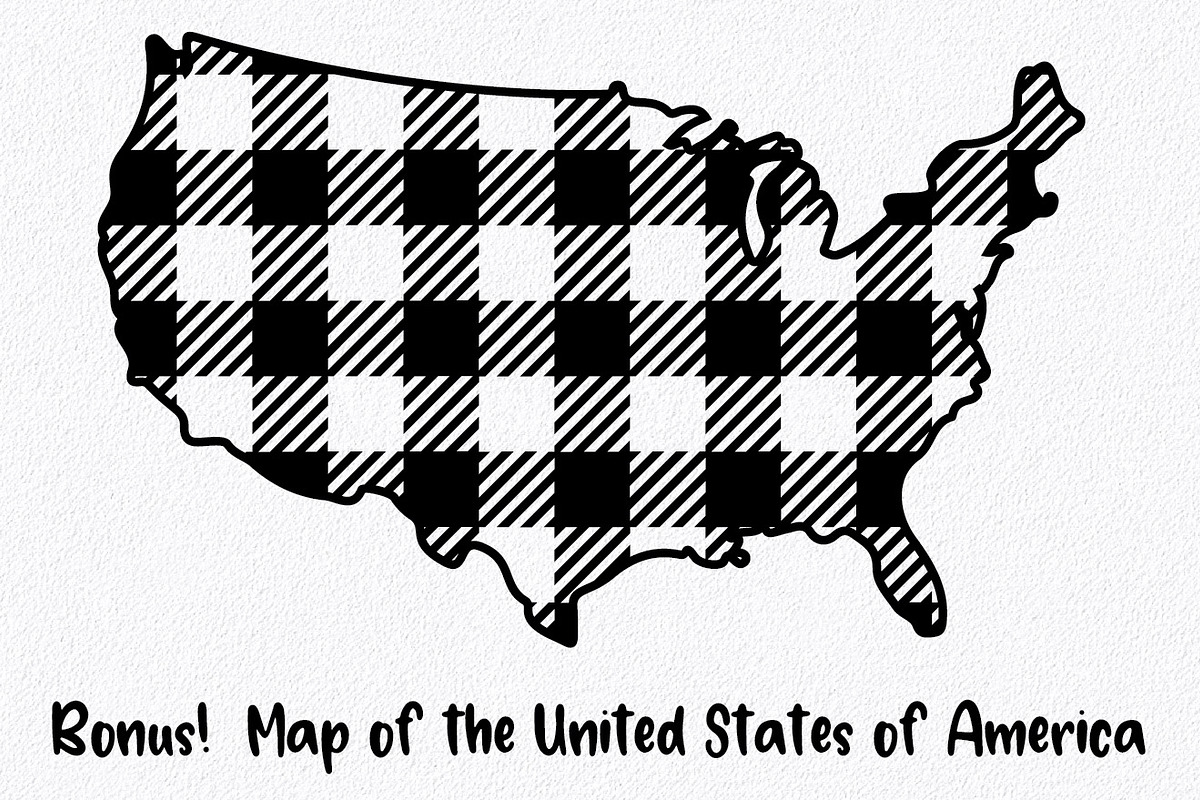 50 States SVG Bundle - Buffalo Plaid, an Illustration by OldMarket Designs (Photo 7 of 12)