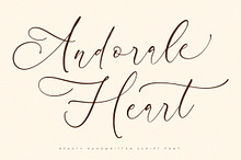 Andorale Heart Handwritten Script