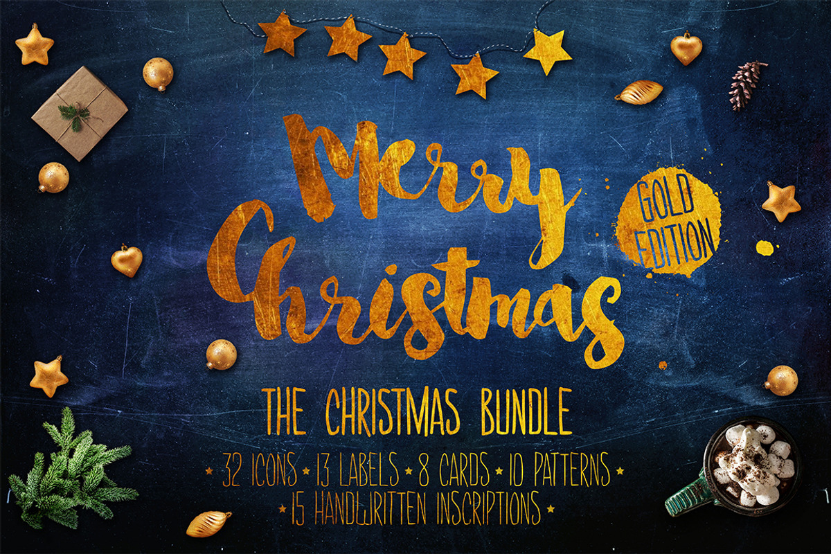 Christmas bundle. Gold Edition, an Object Graphic by Ruslan Zelensky (Photo 2 of 5)