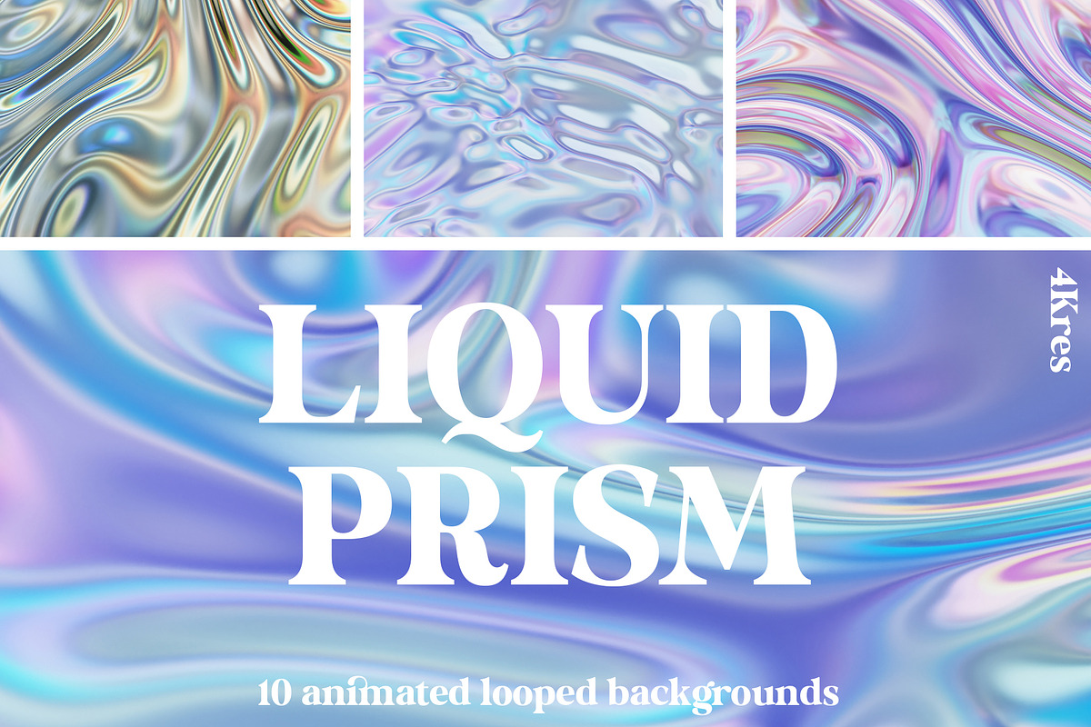 Liquid Metallic Iridescent Animation, a Graphic by LarysaZabrotskaya (Photo 1 of 10)