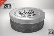 Round Flat Tin Packaging Mockup, a Cups & Container Mockup by INCDesign (Thumbnail 1 of 6)