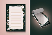 Floral Notepad Templates Set, a Stationery Template by Werlang Paper (Thumbnail 4 of 4)