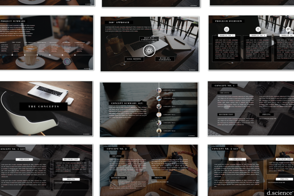 Creative Agency Pitch Deck Template, a Presentation Template by Template Monkey @dscience (Photo 6 of 15)