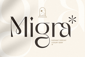 Migra - Elegant Display Luxury Font, a Sans Serif Font by Sensatype