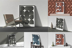 Minimalist Poster Wall Frame Mockup, a Packaging Mockup by DesignRushMarket