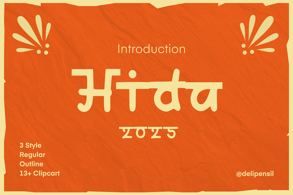 Hida - Hindi Cute Typeface, a Font by delipensil (Photo 1 of 10)