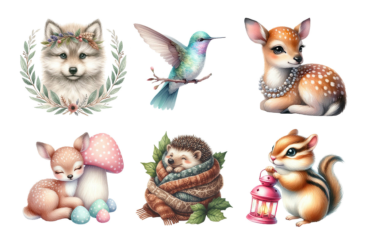 Sweet Boho Woodland Creatures Animal, an Illustration by Daily.Designs (Photo 2 of 5)