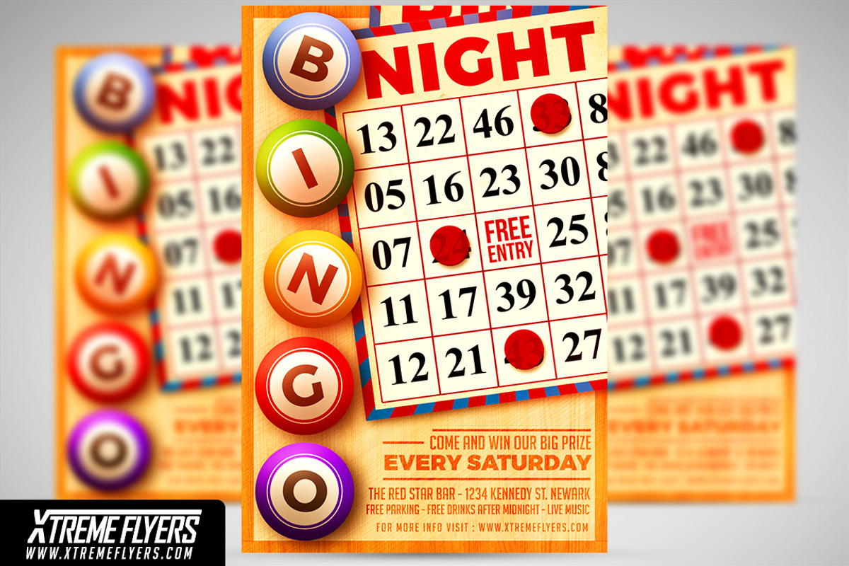 Bingo Night Flyer Template, a Flyer Template by XtremeFlyers (Photo 1 of 2)