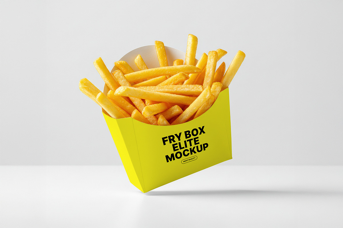 Floating Fry Box Mockup Collection, a Packaging Mockup by Elite Mockups (Photo 2 of 5)