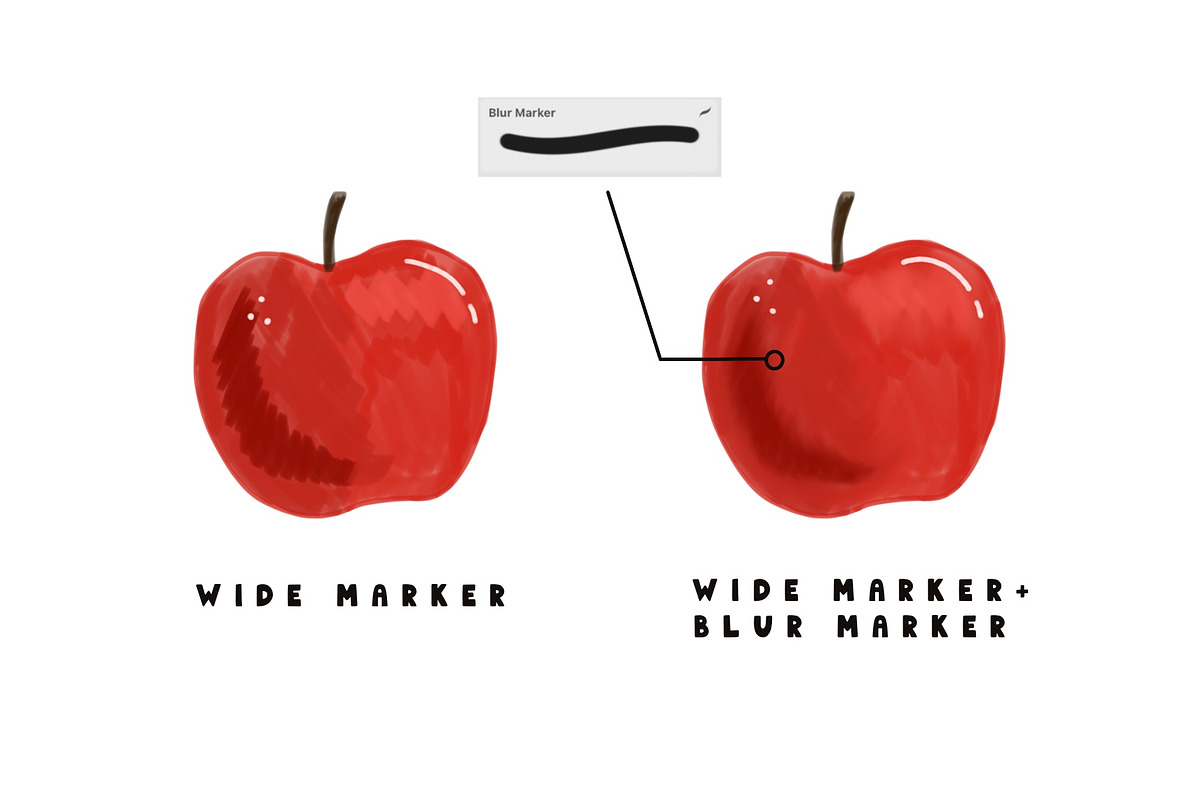 Markers brushes for Procreate, a Brush Add-On by JuliyArt (Photo 6 of 8)