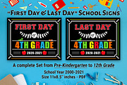 Back to School Photo Props Signs, a Stationery Template by DickyJiang Illustrations (Thumbnail 1 of 3)