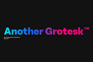 Another Grotesk Complete Family