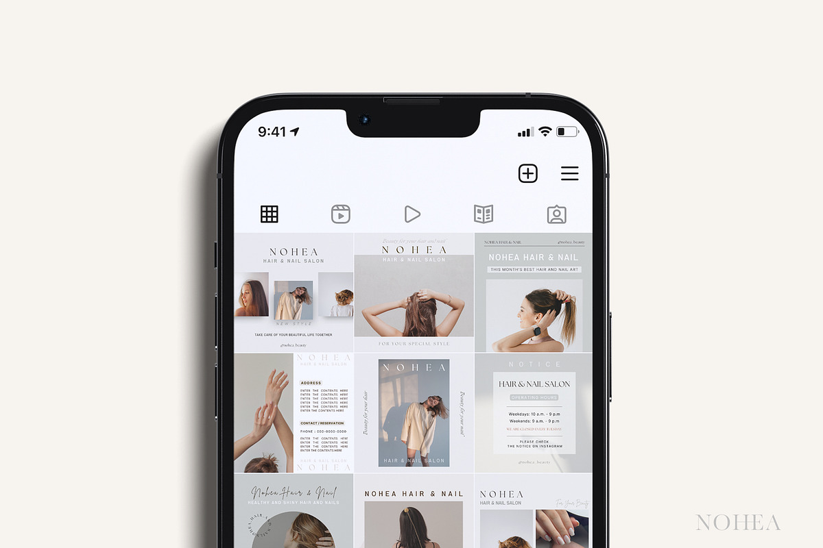 Hair Beauty Instagram Template CANVA, a Social Media Template by NoheaDesignShop (Photo 8 of 11)