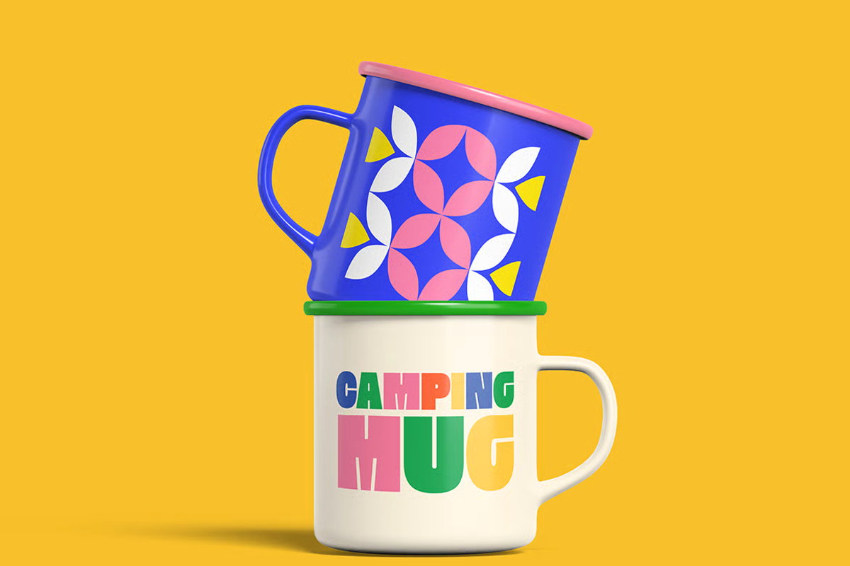 Retro Camping Mug Mockup Set, a Cups & Container Mockup by graphicsauce (Photo 1 of 3)