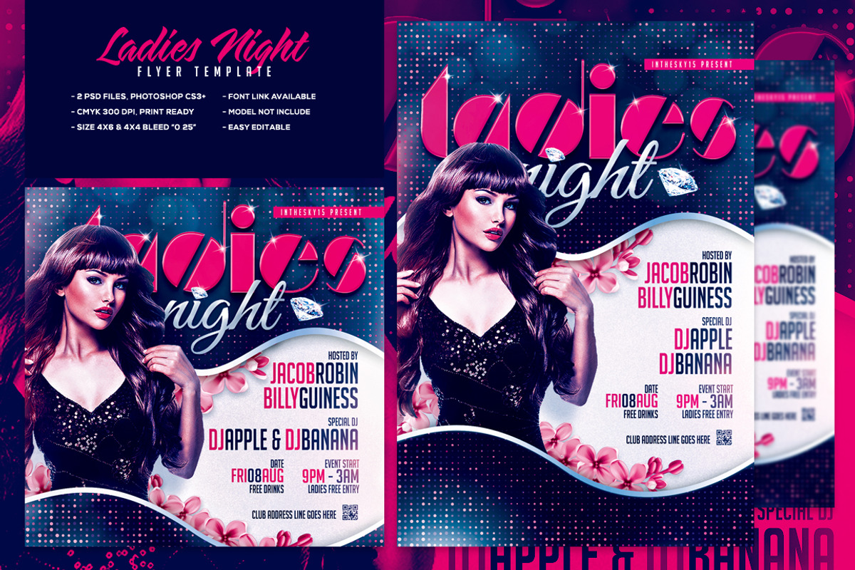 Ladies Night Flyer Template, a Flyer Template by InTheSky15 (Photo 1 of 3)
