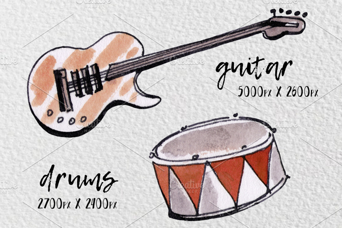 Musical instruments set, an Illustration by MiraBell (Photo 3 of 6)